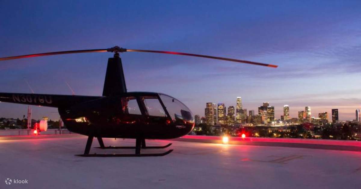 Los Angeles' Only Downtown Rooftop Landing Private Helicopter Tour